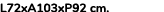 L72xA103xP92 cm.