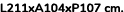 L211xA104xP107 cm.