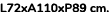 L72xA110xP89 cm. 