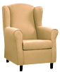 A beige chair with a wicker design. AI generated content