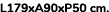 L179xA90xP50 cm.