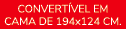 CONVERT VEL EM CAMA DE 194x124 cm.