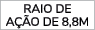 RAIO DE A O DE 8,8M
