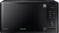 A black microwave oven with a digital display. AI generated content
