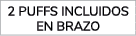 2 puffs incluidos en brazo