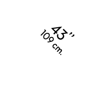 43’’ 109 cm.