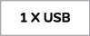 1 X USB
