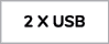 2 x USB