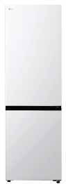 A white refrigerator is shown in a white room. AI generated content
