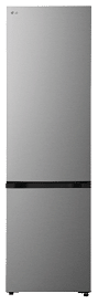 A large stainless steel refrigerator is shown in a black and white photo. AI generated content