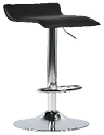 A black stool with a silver base. AI generated content