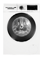 A white washing machine with a glass door. AI generated content