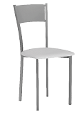 A white chair with metal legs. AI generated content