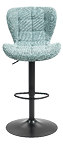 A blue chair with a black base. AI generated content