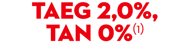 TAEg 2,0%, tan 0%(1)