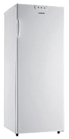 A white refrigerator with a freezer on top. AI generated content
