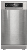 A stainless steel dishwasher with a control panel on the top. AI generated content