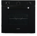 A black stove with a glass oven door and a white stove with a glass oven door. AI generated content