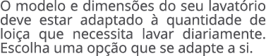 O modelo e dimens es do seu lavat rio deve estar adaptado  quantidade de loi a que necessita lavar diariamente. Esco...