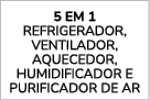 5 EM 1 refrigerador, ventilador, aquecedor, humidificador e purificador de ar