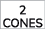 2 cones