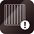 A black square with a white circle containing an exclamation mark and a barred window. AI generated content