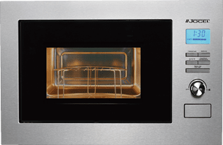 A microwave oven with a digital clock on the front. AI generated content