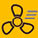 A yellow and black sign with a black and yellow circle. AI generated content