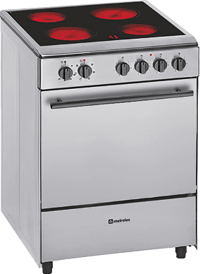 A stainless steel oven with six burners. AI generated content