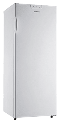 A white refrigerator with a freezer on top. AI generated content