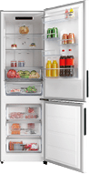 A refrigerator with a variety of food and drinks inside. AI generated content