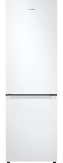A white refrigerator is shown in a kitchen setting. AI generated content