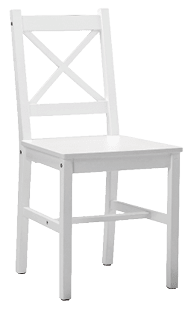 A white chair with a black background. AI generated content