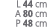 L 44 cm A 80 cm P 48 cm