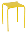A yellow stool with a yellow seat and legs. AI generated content