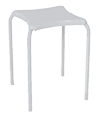 A white stool with a white seat and white legs. AI generated content