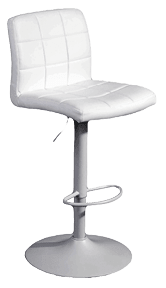 A white stool with a white seat and a white base. AI generated content