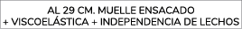 AL 29 cm. MUELLE ENSACADO + VISCOEL STICA + INDEPENDENCIA DE LECHOS 