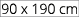 90 x 190 cm