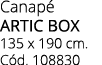 Canap ARTIC BOX 135 x 190 cm. C d. 108830