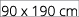 90 x 190 cm
