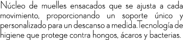 N cleo de muelles ensacados que se ajusta a cada movimiento, proporcionando un soporte nico y personalizado para un ...
