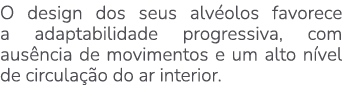O design dos seus alv olos favorece a adaptabilidade progressiva, com aus ncia de movimentos e um alto n vel de circu...