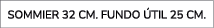 Sommier 32 cm. FuNDO TIL 25 cm.