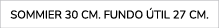 Sommier 30 cm. FuNDO TIL 27 cm.
