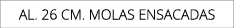aL. 26 cm. Molas ENSACADaS
