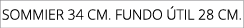 Sommier 34 cm. fundo til 28 cm.