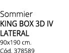 Sommier KING BOX 3D IV LATERAL 90x190 cm. C d. 378589 