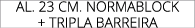 AL. 23 CM. NORMABLOCK + TRIPLA BARREIRA