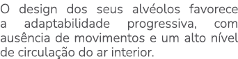 O design dos seus alv olos favorece a adaptabilidade progressiva, com aus ncia de movimentos e um alto n vel de circu...